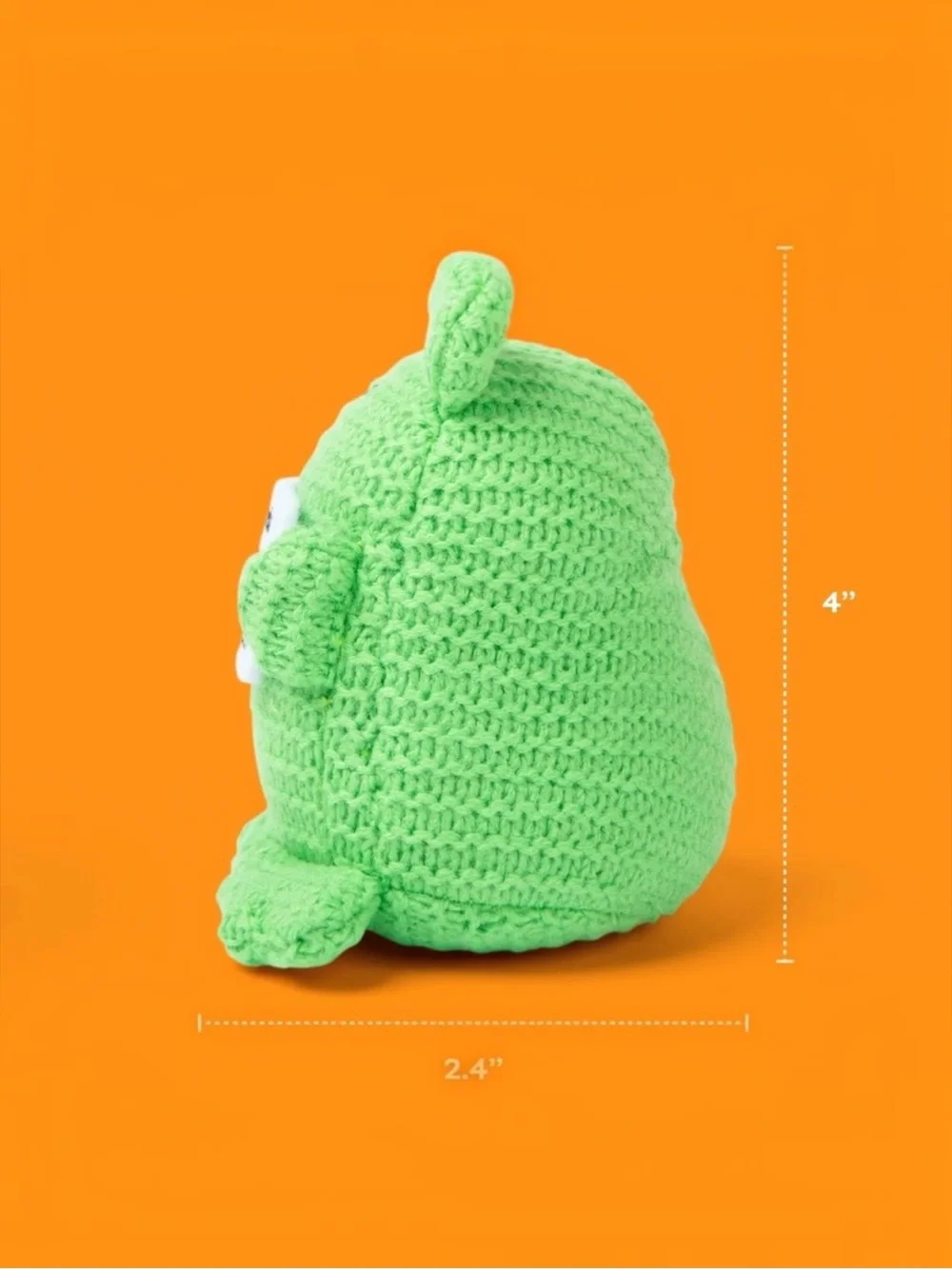 Green Crochet Frog Plush - 'Don't Worry, Be Hoppy!'